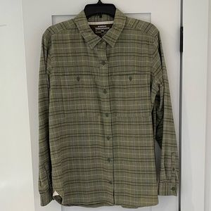 REI Women’s Wallace Lake Long Sleeve Flannel - Green Plaid Size X-Large